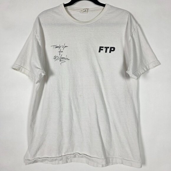 FTP Thank You For 10 Years Mens Large Short Sleeve White T Shirt - Picture 1 of 8